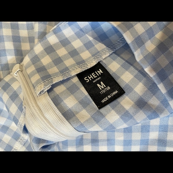 Blue plaid mini skirt - Picture 4 of 4